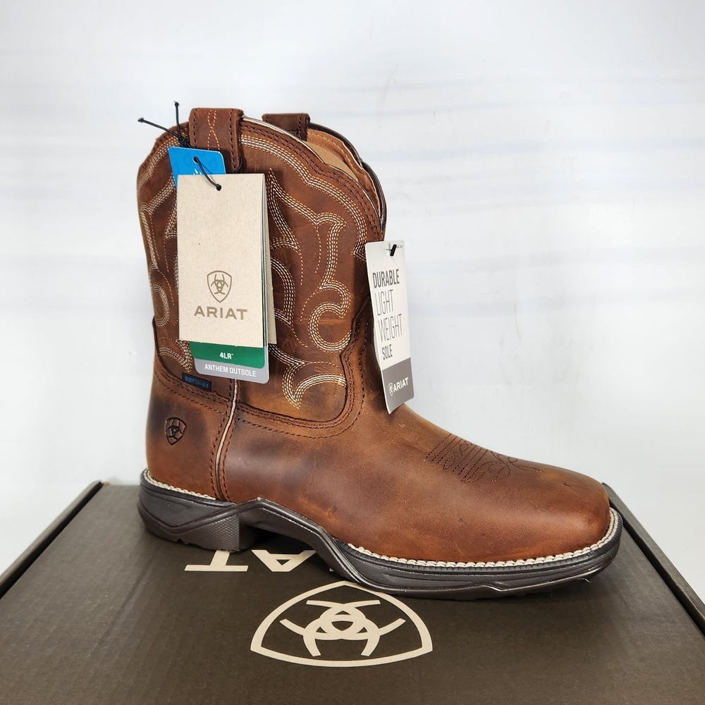 Ariat Anthem Shortie II H20 Boots Women Size 9.5 Distressed Brown Waterproof